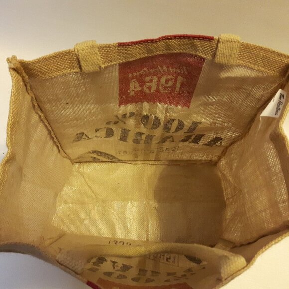 Tim Hortons Tote Bag 100% Jute Tim Horton's Coffee Burlap Coffee Sack - Picture 5 of 6